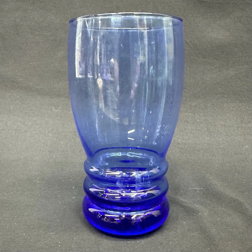Libbey 'Bangles - Cobalt Blue' 16 Oz Cooler, Discontinued Piece, Set of 4, VTG